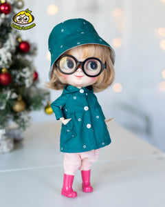 Outfit for Blythe doll: Raincoat+hat - FREE SHIPPING!