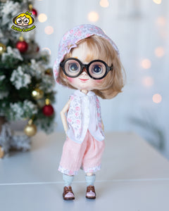 Outfit for Blythe doll: hat+blouse+pants+vest - FREE SHIPPING!